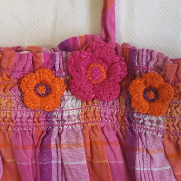 koala baby smocked plaid summer bubble romper playsuit 6-9 months baby girl - Picture 6 of 7